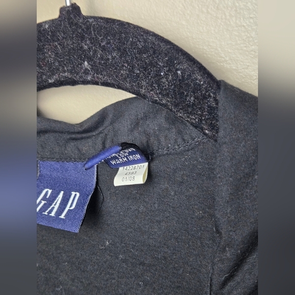 Vintage Y2K Gap Smocked Front Preppy Goth Button Down Shirt, Large - Picture 4 of 4